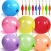Globo de Pelota de Raqueta Elástica Juguete Infantil Globo de Látex Espesado Fitness con Banda de Goma Globo de Puesto de Parque