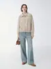 Nueva Colección Otoño/Invierno 2026: Suéter Casual de Punto con Cremallera Doble, Mezcla de Colores, para Mujeres Petite