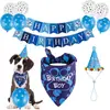 Set Navideño de Cumpleaños para Mascotas Set de Sombrero y Babero Decoraciones para Perros Gatos Accesorios Venta al por Mayor Ambiente