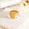 Moda europea y americana transfronteriza anillo de 26 letras significa coraje para abrir chapado en oro real no se decolora anillo oro