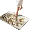 Tapete de Absorção de Água de Lama Diatomácea com Estampa de Borboleta e Flor Transfronteiriço Tapete de Chão de Secagem Rápida para Banheiro Vaso Sanitário Tapete para Pés de Porta de Entrada