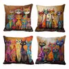 Funda de Almohada de Perro de Alpaca Más Vendida Transfronteriza, Linda Funda de Cojín Decorativa para Dormitorio de Gato, Hogar, Sofá