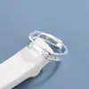 Anillo Versátil de Personalidad Plateado Galvanizado de Plata S999 de Alta Calidad para Mujer, Joyería de Anillo de Corona con Diamante de Seis Garras de Lujo Ligero
