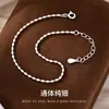 Pulsera de Perlas de Arroz de Plata de Ley S925 para Mujer Estilo Chino Nicho Pulsera Simple SL026