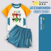 2025 Nova Caixa de Ritmo Roupa de Banho Infantil Meninos Dividida Proteção Solar Meninos Média e Grande Infantil Secagem Rápida Conjunto de Shorts de Natação