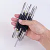 Herramientas de Cerámica Palosanto Punzón de Doble Punta Hecho a Mano DIY Herramienta de Perforación de Acero Inoxidable para Teteras de Arcilla Púrpura y Arcilla