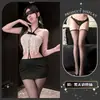 Noite Dourada Renda Feminina QQNY Justo ao Corpo Secretária Provocante Interesse Sexual Lingerie Erótica Desejo Puro Pijama Tentação Sexy Uniforme