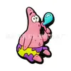 Zapatos Lindos de Dibujos Animados Bob Esponja Zapatos de Cueva Florales Hebilla Zapatos de Jardín Decorativos Zapatos DIY Accesorios Hebilla Decorativa de Goma Suave de PVC