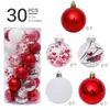 Decoraciones Navideñas Transparentes para Árbol de Navidad de 6 cm / 30 Piezas, Set de Bolas de Navidad Transparentes, Colgante para Árbol de Navidad