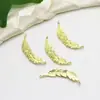 Novo Cast Cobre Handmade diy joias Acessórios Double Hanging Small Leaf Hanging Connector Hairpin Acessórios com furos
