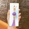 Case de Celular Mais Vendido na Amazon Transfronteiriço Pingente de Chaveiro com Borla Acessório de Bolsa com Borla Ultrafina de Contas Acrílicas