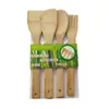 Espátula de bambu com cabo longo utensílios de cozinha de bambu espátula de cozinha para fritar espátula de bambu resistente a altas temperaturas escorredor de bambu conjunto de espátulas para panelas antiaderentes espátula de madeira