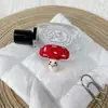 Lindo Tela Roja de Internet Dibujo Animado Algodón Sonrisa Hongo Accesorios para el Cabello Accesorios para Ropa Zapatos y Sombreros Accesorios para Equipaje