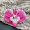 Cabeza de Flor de Phalaenopsis de Película Artificial Impresa en 3D Horquilla para el Cabello de Celebridad de Internet Souvenir de Boda Caja de Dulces de Boda Flores Falsas Decoradas a Mano