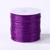 Hilo Elástico Plano de Color del Fabricante 0.8mm Cordón Elástico Pulsera DIY Hilo para Ensartar Cuentas Tejido a Mano Hilo para Bordado