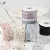 Cinta de Gasa con Puntos Afelpados Estilo Coreano Accesorios para Ropa DIY Accesorios para el Cabello Hechos a Mano Cinta de Gasa con Puntos y Lazo Material