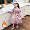 Vestido Infantil Princesa Lolita Ariel Veludo Outono e Inverno Meninas Aniversário Vestido Novo Vestido Sereia