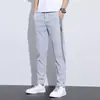 Calça Masculina Estilo Chinês do Fabricante Original, Verão Fina de Corte Solto Versátil Tendência Casual Pantalona Cropped para Esportes