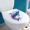 Nueva diversión-m76 dibujos animados acuarela ballena hogar fondo decoración baño inodoro pegatinas de pared