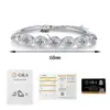 Venta al por mayor de fábrica transfronteriza Pulsera de Plata de Ley S925 Pulsera de Moissanita Pulsera de Aliento de Bebé de Alta Gama de Moda Venta al por mayor para Mujeres