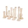 Estilo Ins Retro Francés Columna Romana Candelabro de Madera Decoración de Mesa de Sala de Estar Accesorios para Fotos Adornos Velas Roscadas