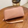 Bolsa de Mão de Couro com Padrão de Crocodilo 2025 Nova Longa com Zíper Bolsa para Celular Fabricante Atacado Camada Couro Bovino Porta-Moedas