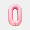 Balões Digitais Azul Pérola Rosa de 32 polegadas Festa de Aniversário para Adultos Aniversário Festa de Aniversário Infantil Decoração para Fotos