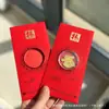 Oro Puro 999 Princesa, ¡Por Favor Hazte Rica! Nuevo Estilo Sobre Rojo Pegatina para Teléfono Regalo para Reunión Anual de la Empresa Contrato