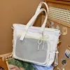 Bolsa Ita Transparente de Estilo Japonés, Nueva Tendencia, Alta Apariencia, Fresca y Dulce, para Niñas, Bolso Tote Ligero de Gran Capacidad