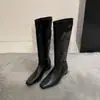 Botas largas de estilo retro para mujer, nueva colección otoño/invierno 2026, moda versátil, estilo europeo y americano, botas de tacón de cuña, no hasta la rodilla, botas de montar