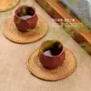 Atacado Vietnã Outono Rattan Porta-copos Base para Panela Mesa de Jantar Mat Isolante Base para Bule Base para Bule de Areia Roxa Acessórios para Conjunto de Chá