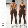 As Populares Roupas de Yoga Nude Europeias e Americanas da Xiyin São Amigáveis à Pele, Respiráveis, à Prova de Choque Macacões Esportivos para Levantar o Quadril e Treinamento Fitness