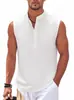 Primavera e Verão 2025 Nova Camisa Básica Masculina sem Mangas Amazon Europeia e Americana Casual para Uso Externo Masculino Colete Masculino
