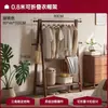 Perchero de Madera Maciza Madera de Haya De Pie para el Hogar Perchero de Piso para Dormitorio Perchero Interior Simple para Guardar Ropa