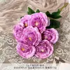 Peônias Artificiais de 7 Camadas Flores Falsas para Decoração de Corredor de Casamento, Decoração de Salão de Casamento, Flores Plásticas Artificiais Arranjo de Flores DIY