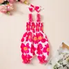 Conjunto de Verano con Tirantes, Set de Diadema Floral, Mameluco para Bebé Niña, Mono para Bebé, Estilo Ligero