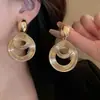 Brincos de flor de pérola coreanos estilo TikTok para mulheres, luxo leve, alta qualidade, nicho, versáteis, elegantes, brincos populares