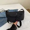 Bolsa de tecido transfronteiriça de nicho pequeno, bolsa transversal feminina estilo coreano 2025, bolsa de ombro fashion, bolsa de bolinho
