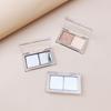 Caja Transparente de Doble Compartimento Cuadrada Dispensador de Muestras de Maquillaje Iluminador Sombra de Ojos Rubor Lápiz Labial Bandeja Magnética Bandeja Dispensadora Magnética