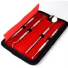 Conjunto de Ferramentas Odontológicas Aço Inoxidável Espelho Remoção de Tártaro Limpeza Ferramenta para Dente Cuidado Dental Sonda Oral