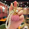 Llavero de Calabaza de Arcilla de Fruta Simulada con Pedrería, Accesorio Simple de Moda Boutique para Bolsos de Mujer