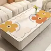 Mantel individual para mesa de centro, mantel, tapete de silicona de cuero a prueba de aceite e impermeable para mesa de comedor, sensación de lujo ligero y alta gama, mantel para mesa de centro de mueble de TV de sala de estar