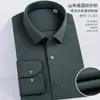 Camisa Social Casual de Malha Modal Cashmere Manga Longa 26 Nova Outono Masculina Cor Sólida Espessada Não Amassa