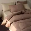 Juego de ropa de cama individual y doble minimalista de color sólido multicolor, ultrasuave, calidad para dormir desnudo, juego de tres o cuatro piezas de gasa de doble capa 100% algodón de 80 hilos