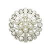 Mais fáceis para combinar Botões de Metal Pérola Incrustados com Diamantes, Botões de Flores Vazadas, Blusas Femininas, Casacos, Botões de Pele de Vison