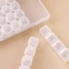 Caja de herramientas para manicura caja de almacenamiento de joyas organizador de escritorio caja para taladro 56 rejillas tapa independiente caja para joyas caja clasificadora de accesorios pequeños
