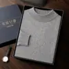 Suéter de Cachemir Plano de Cuello Alto a Media Altura para Hombre, Suéter de Cachemir liso para Hombre, Nuevo Suéter Versátil de Punto para Primavera, Otoño e Invierno