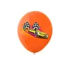 Globos temáticos de carreras al por mayor para comercio exterior, juego de decoración de globos de látex de 12 pulgadas, globos engrosados para ambiente de evento de coches
