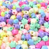 Acrílico Cor Macaron Furo Grande Estrela de Cinco Pontas Contas Artesanal DIY Corrente para Celular Chaveiro Material Acessórios