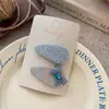 Novo Acessório de Cabelo Azul e Prata Estilo Chanel, Presilha de Cabelo Laço, Sensação Elegante e de Alto Padrão, Presilha de Cabelo Versátil para Meninas, Ornamento de Cabelo Lateral